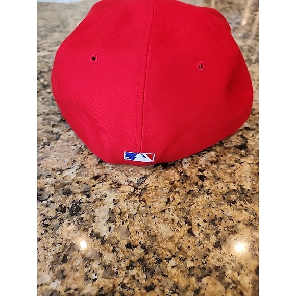 Texas Rangers 100% Wool Hat Size 7 5/8 Fitted Red Diamond New Era Pro 5950 USA - Picture 6 of 6